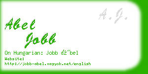 abel jobb business card